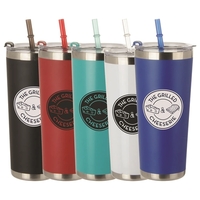 20 oz. Stainless Tumbler With Straw