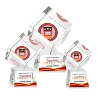 The Burrill VividPrint™ Award on Base is a perfectly polished cube... from...