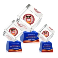 The Burrill VividPrint™ Award on Base is a perfectly polished cube... from...