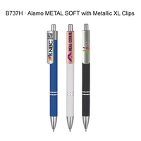 Alamo™ metal retractable style pen with a co-molded soft grip.... from ASI...