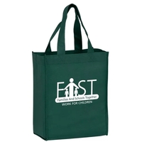 8" x 5" x 10" non-woven polypropylene tote with gusset, stitched... from ASI...