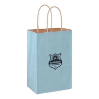 5" x 3 1/2" x 8" matte Kraft paper shopping bag... from ASI 35290 American Ad...