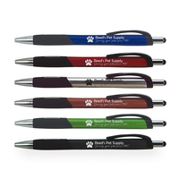 Metallic plunger pen with stylus.... from ASI 38980 Bay State Specialty Co