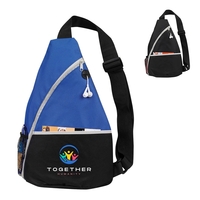 11.5" x 17.75" x 6" polyester sling pack with zip closure,... from ASI 37980...
