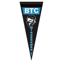 Durable, pennant measuring 4" x 10" with a 1" sewn strip.... from ASI 66390...