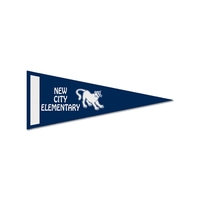 Durable, soft to the touch, plush colored felt premium pennant measuring......