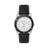 34MM, SILVER METAL CASE, BK BEZEL, 3-HAND MVT