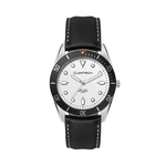 34MM, SILVER METAL CASE, BK BEZEL, 3-HAND MVT