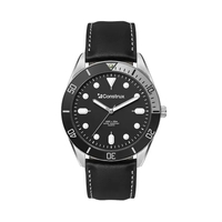 42MM, SILVER METAL CASE, BK BEZEL, 3-HAND MVT