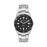 34MM, SILVER METAL CASE, BK BEZEL, 3-HAND MVT... from ASI 67866...