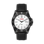 42.5MM SS, SILVER CASE, BK BEZEL, 3-HAND MVT, DTE