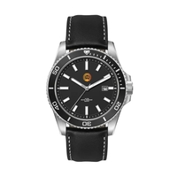 42.5MM, SS, SILVER CASE, BK BEZEL, 3-HAND MVT, DTE