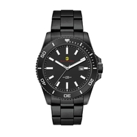 42.5MM,SS, SILVER CASE, BK BEZEL, 3-HAND MVT, DTE... from ASI 67866...