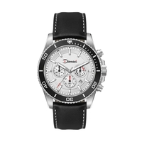 42.5MM, SS, SILVER CASE, BK BEZEL, CHRONO MVT, DTE