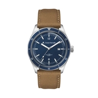 41MM, SS, SILVER CASE, BL BEZEL, 3-HAND MVT, DTE