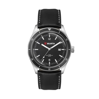 41MM, SS, SILVER CASE, BK BEZEL, 3-HAND MVT, DTE... from ASI 67866...