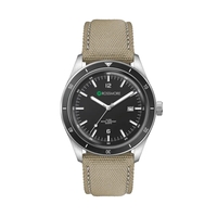 41MM, SS, SILVER CASE, BK BEZEL, 3-HAND MVT, DTE... from ASI 67866...