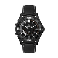 44MM, BLACK METAL CASE, 3-HAND MVT, DTE... from ASI 67866 Logomark/Valumark