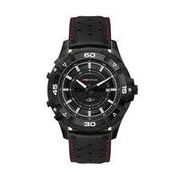 44MM, BLACK METAL CASE, 3-HAND MVT, DTE... from ASI 67866 Logomark/Valumark