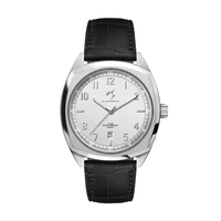 42MM, SS, SILVER CASE, 3-HAND MVT, DTE... from ASI 67866 Logomark/Valumark