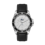 42.5MM, SS, SILVER CASE, BK BEZEL, 3-HAND "SOLAR" MVT