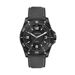 42.5MM, SS, SILVER CASE, BK BEZEL, 3-HAND "SOLAR" MVT