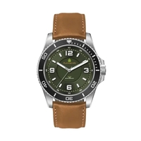 42.5MM, SS, SILVER CASE, BK BEZEL, 3-HAND "SOLAR" MVT