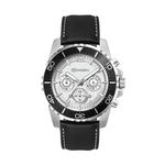 44MM, SILVER METAL CASE, BK BEZEL, CHRONO MVT