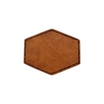 Hexagon Shape Leatherette Patch