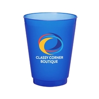 16 oz. Court Side Frosted Plastic Cup (Full Color Imprint)