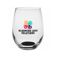 9 oz. stemless wine glass with tapered design and flat bottom.... from ASI...
