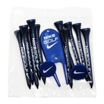 Poly Bag Set w/ 10 Tees 2 Markers & 1 Divot