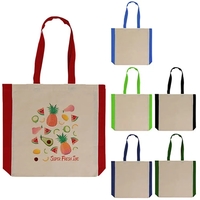 Side Color 6oz Cotton Tote Bag