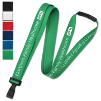 5/8" Anti-Microbial Lanyard w/ Breakaway & Wide Plastic Hook