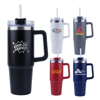 30 Oz S/S Travel Mug With Handle and Straw... from ASI 79535 Primetime /...