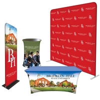 Trade show booth display sleek package with 6' stretch table cover,... from...