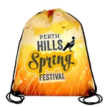 14" W x 17" H Full Color Import 210D RPET Drawstring Cinch P