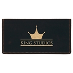 Black/Gold Leatherette Checkbook Cover