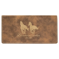 Rustic/Gold Leatherette Checkbook Cover