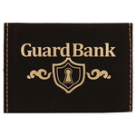 Black/Gold Leatherette Business Card Holder