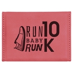 Pink Leatherette Business Card Holder