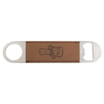 Dark Brown Leatherette Bottle Opener