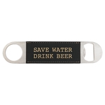 Black/Gold Leatherette Bottle Opener