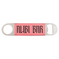 1 1/2" x 7" x 1/8" stainless steel and pink leatherette... from ASI 74601 Calico