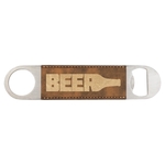 Rustic/Gold Leatherette Bottle Opener