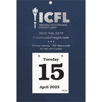 Foil Stamped Daily Date Calendar - Medium Datepad