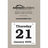 Foil Stamped Daily Date Calendar - Large Datepad