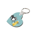 Heart Shape MDF Keychain