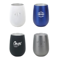 Halcyon® 12 oz. Stainless Steel Wine Glass, Laser, Premium... from ASI 30270...