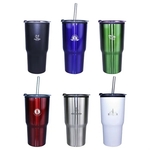 20 oz. Ares Tumbler with Stainless Straw/Flip Top Lid, Laser
